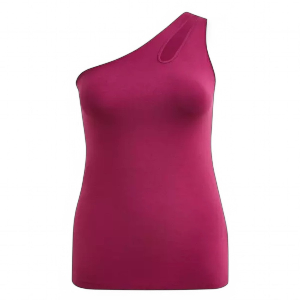 Torrid One Shoulder Cutout Top Berry Purple Women’s Size 3X New with Tags